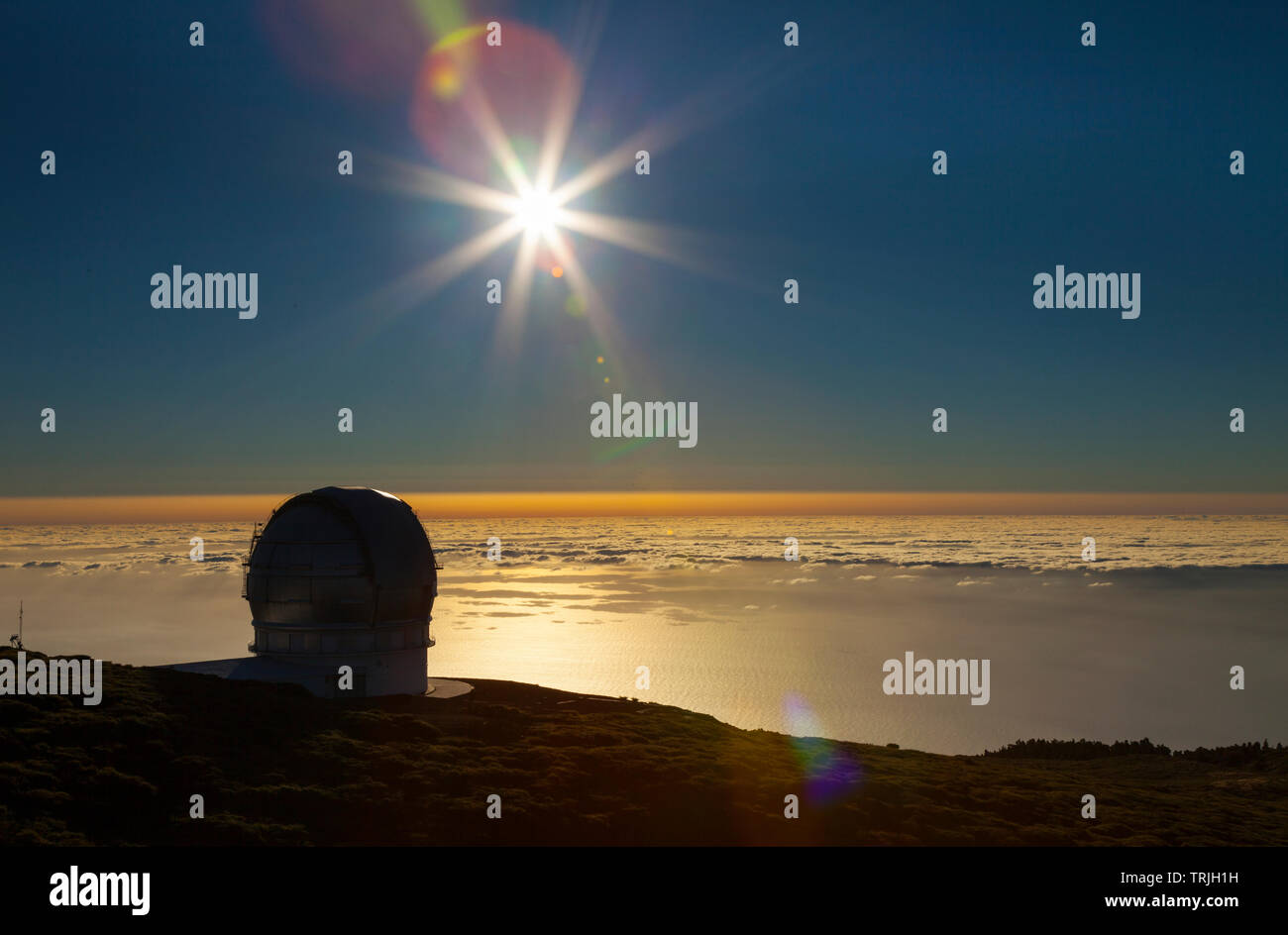 Gran Telescopio Canarias. Observatorio Astrofísico del Roque de los Muchachos. Parque Nacional de la Caldera de Taburiente. Isla La Palma. Provincia S Stock Photo