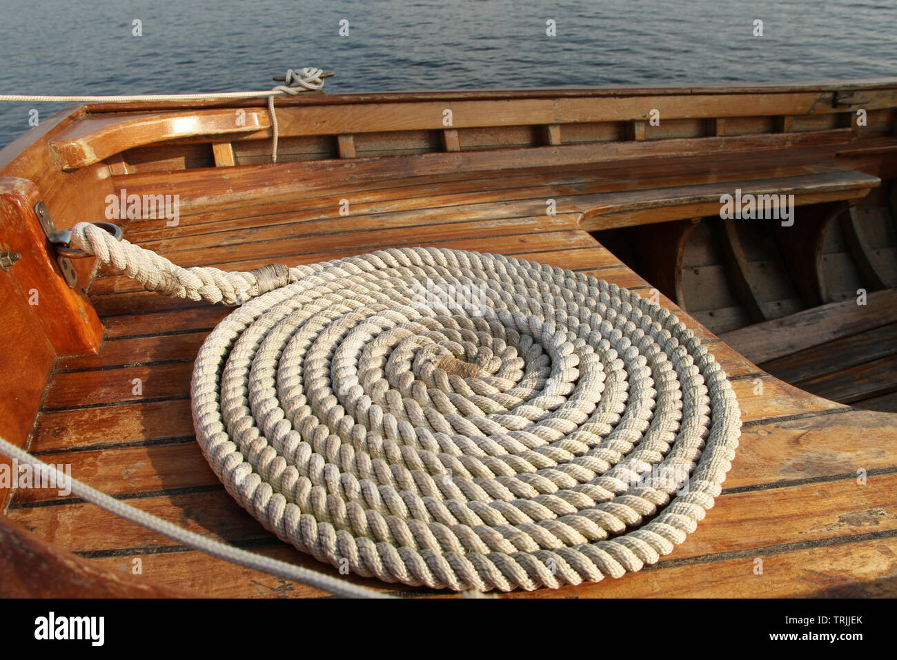 Yacht and rope Stock Photo Alamy