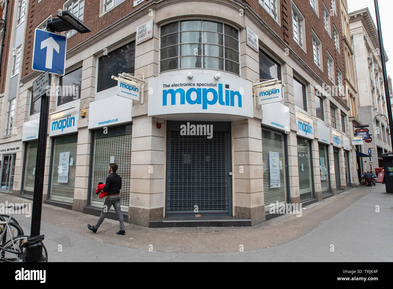 Maplin, the electronics specialist, went into administration in 2018 and its more than 200 stores  across the UK and Ireland. Stock Photo