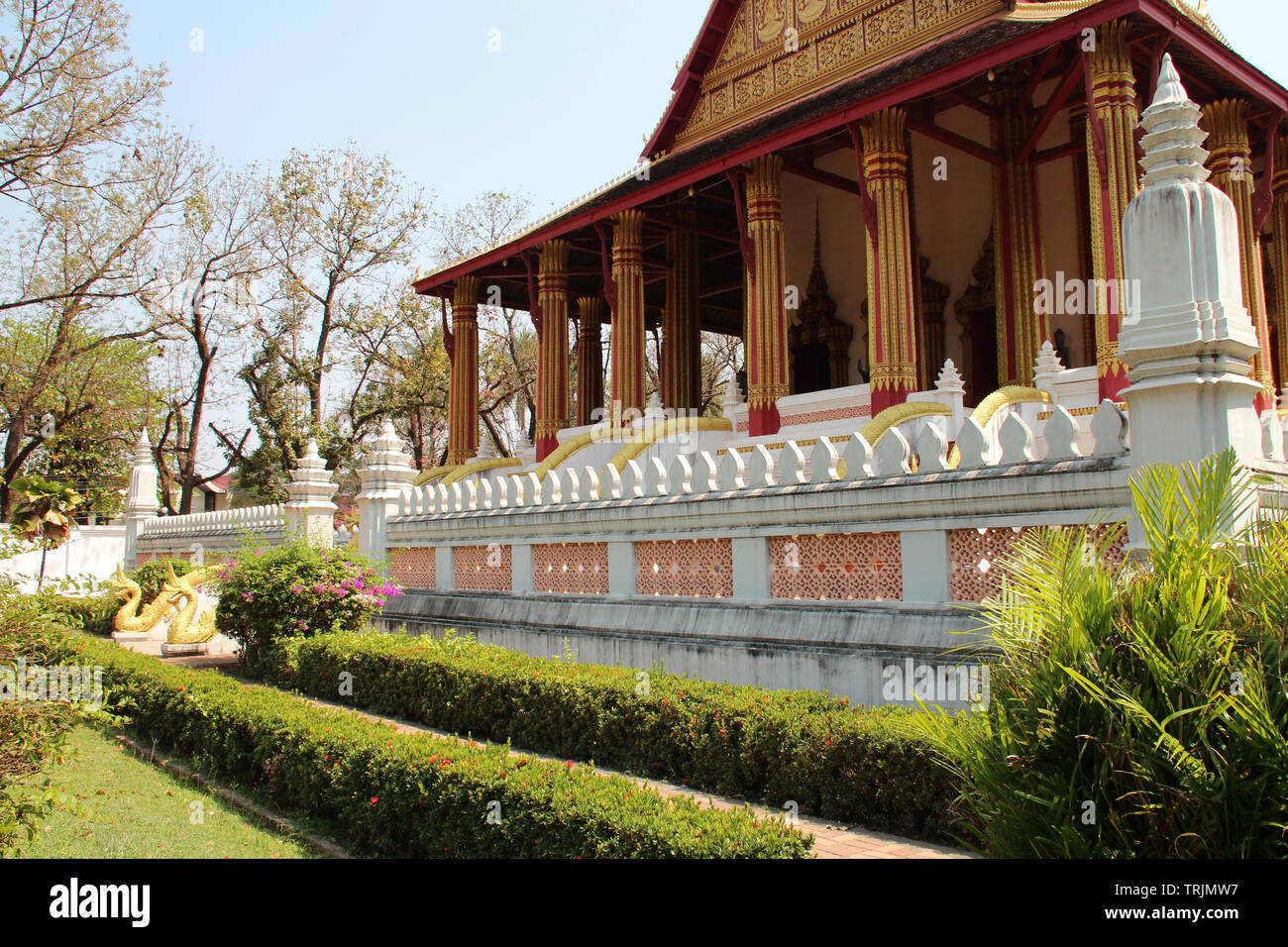 buddhist temple (Wat Ho Phra Keo) in vientiane (Laos) Stock Photo