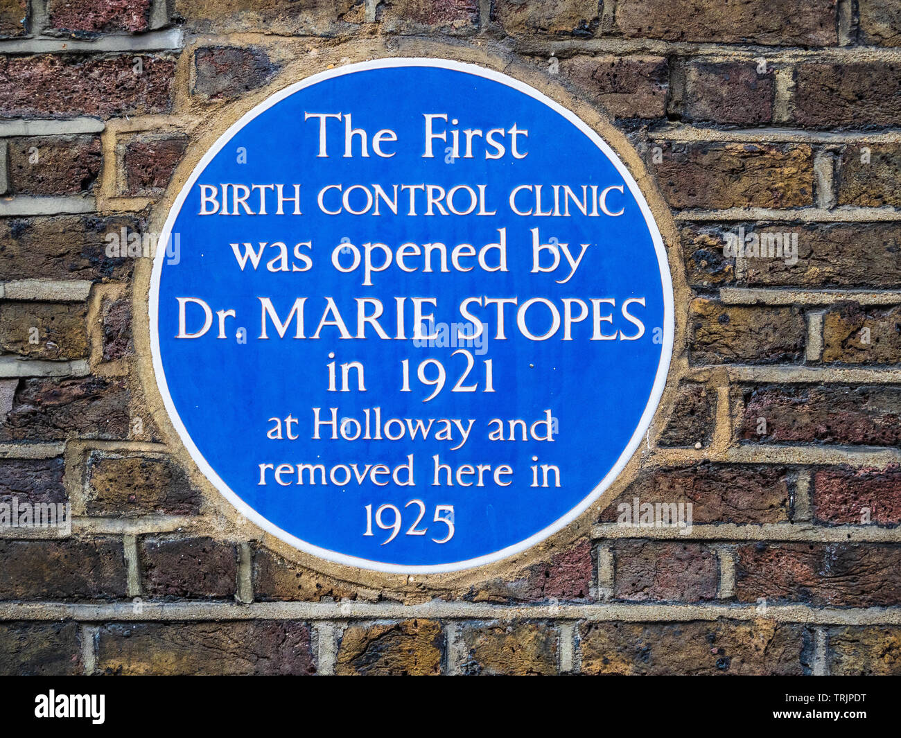 Marie Stopes House - Birth Control Clinic in Whitfield Street Central London UK - Marie Stopes was a pioneer in Birth Control. Stock Photo