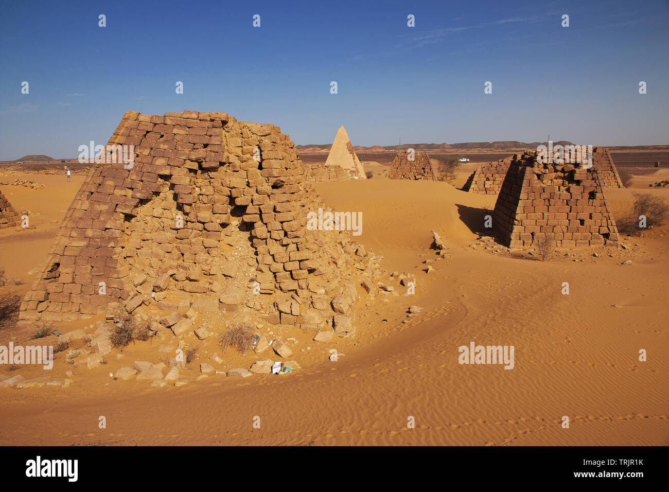 The ancient pyramids of Meroe in Sudan's desert Stock Photo - Alamy