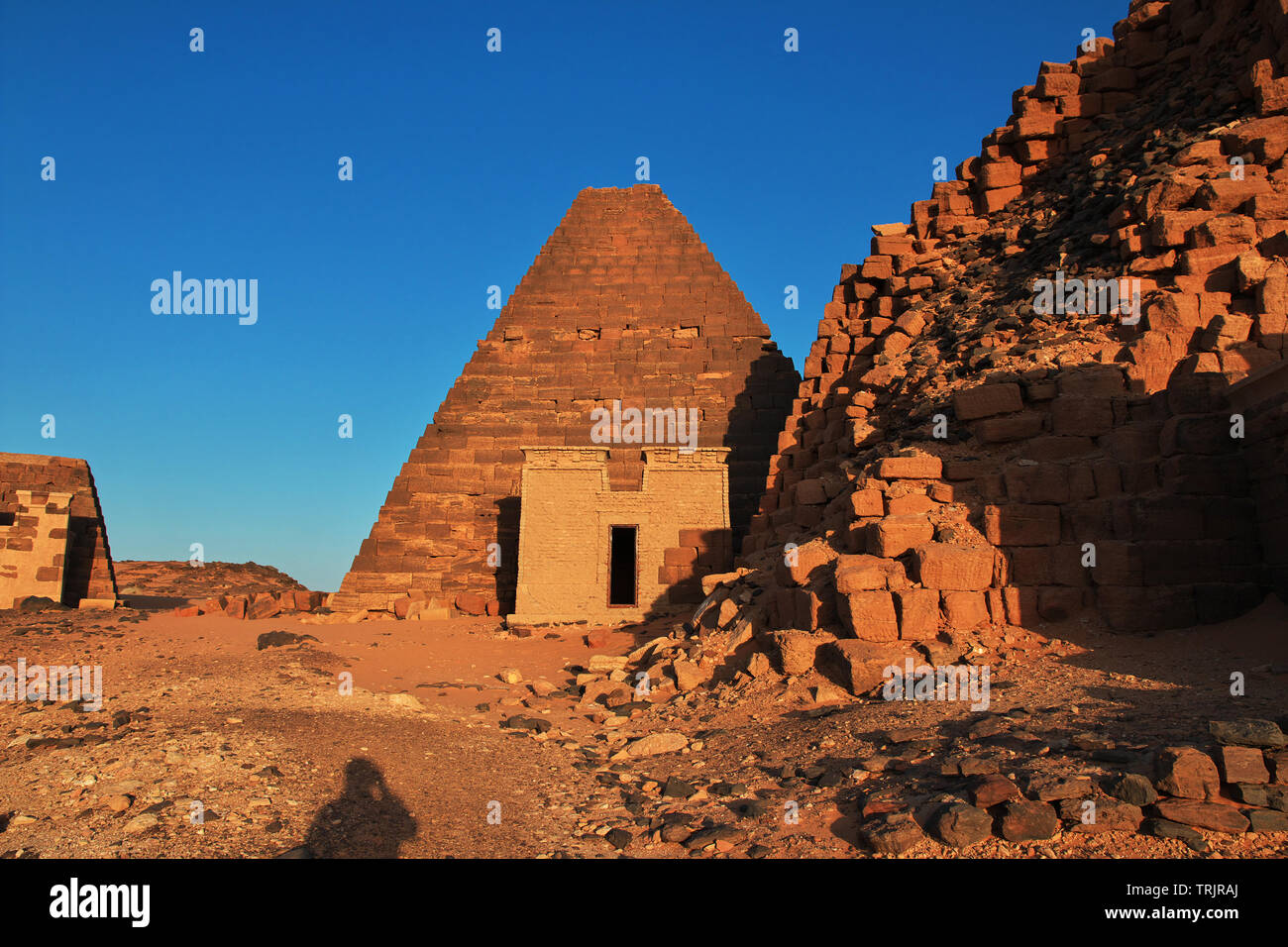 The ancient pyramids of Meroe in Sudan's desert Stock Photo - Alamy