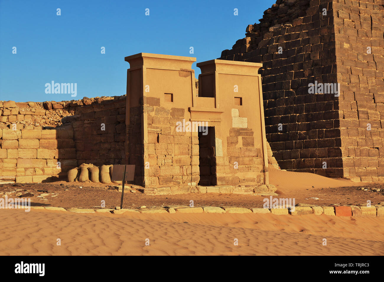 The ancient pyramids of Meroe in Sudan's desert Stock Photo - Alamy
