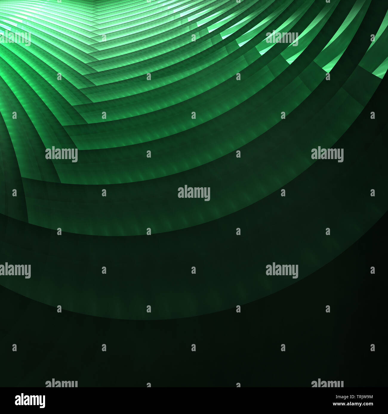 Abstract bright wavy lines on a dark background. Futuristic technology ...