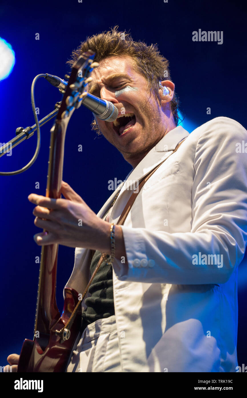 Glasgow, UK. 7th June, 2019. Miles Kane in concert at SWG3 in Glasgow. Credit: Colin Fisher/Alamy Live News Stock Photo