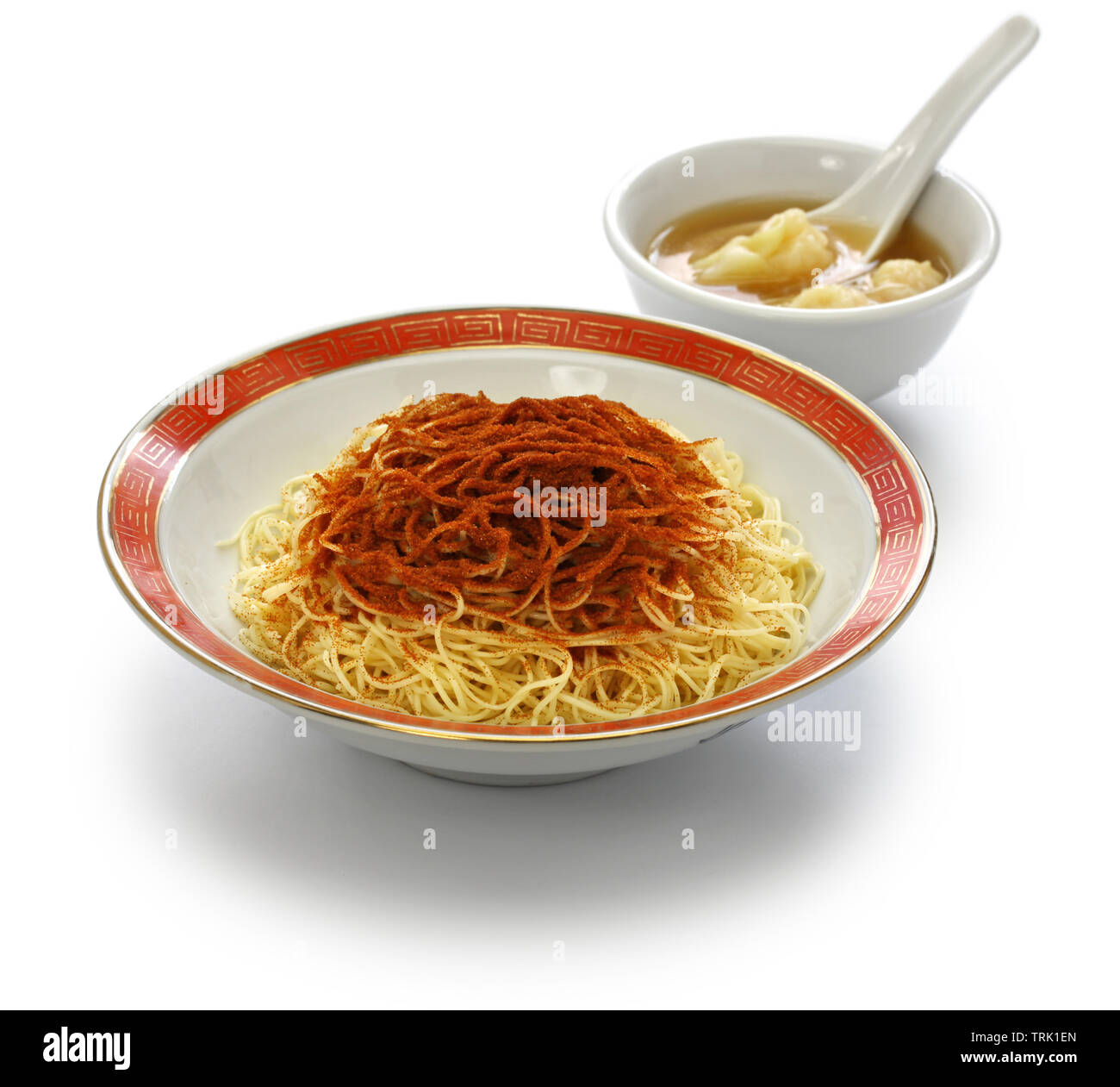 shrimp roe noodles and wanton, chinese cuisine Stock Photo