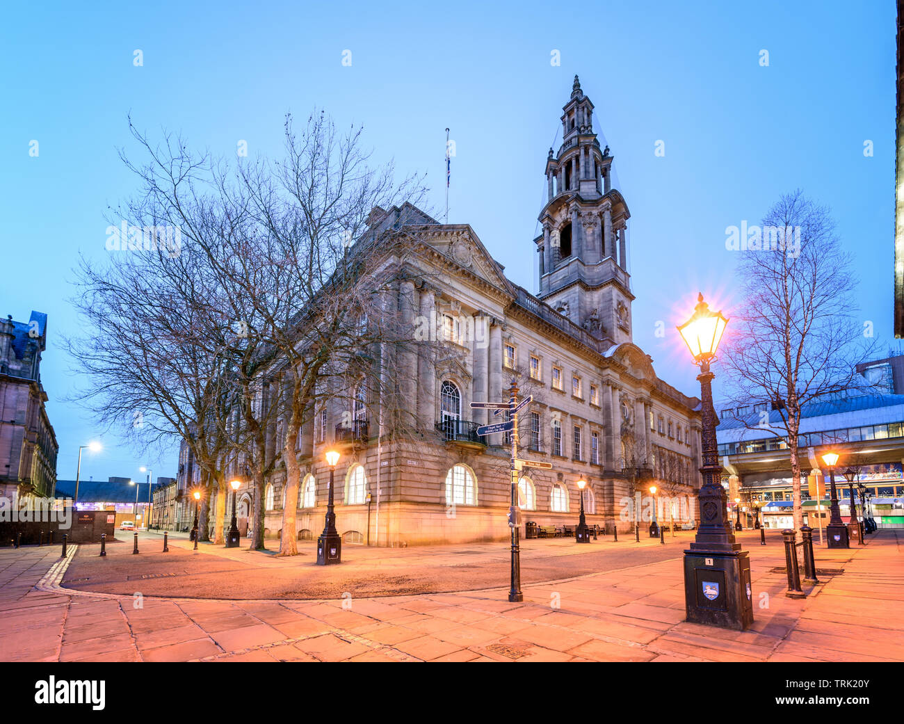 The tower makes Sessions House one of the tallest buildings in Preston rising to 54.7 metres (179.5 ft). Stock Photo