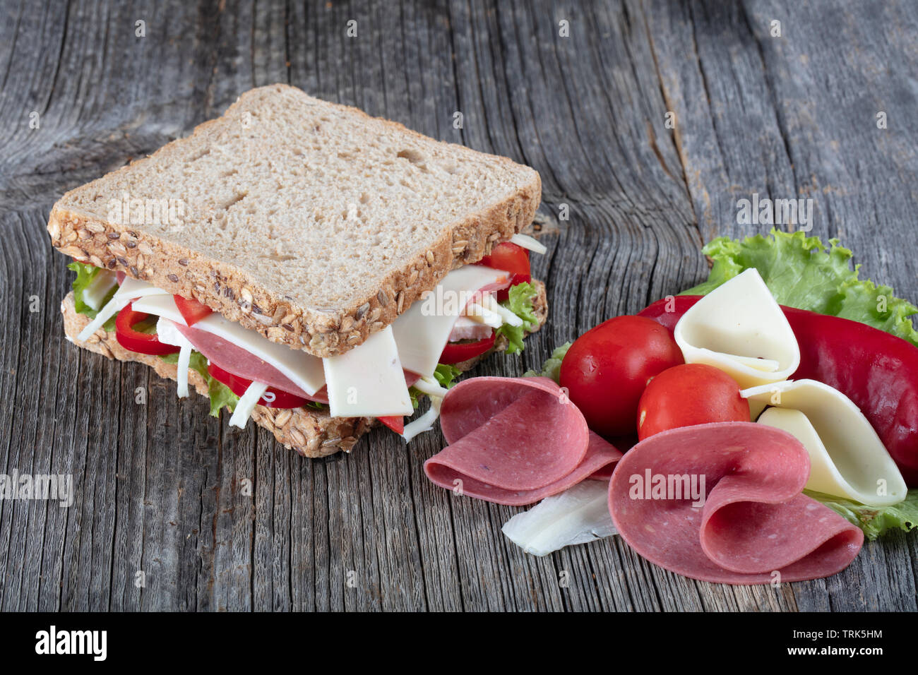 Turkey and salami sandwiches hires stock photography and images Alamy
