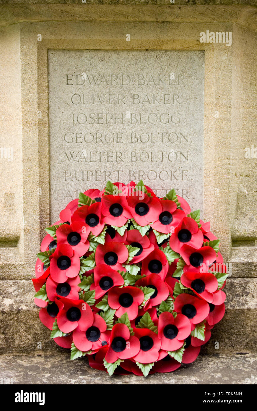 War Memorial Grantchester Stock Photo