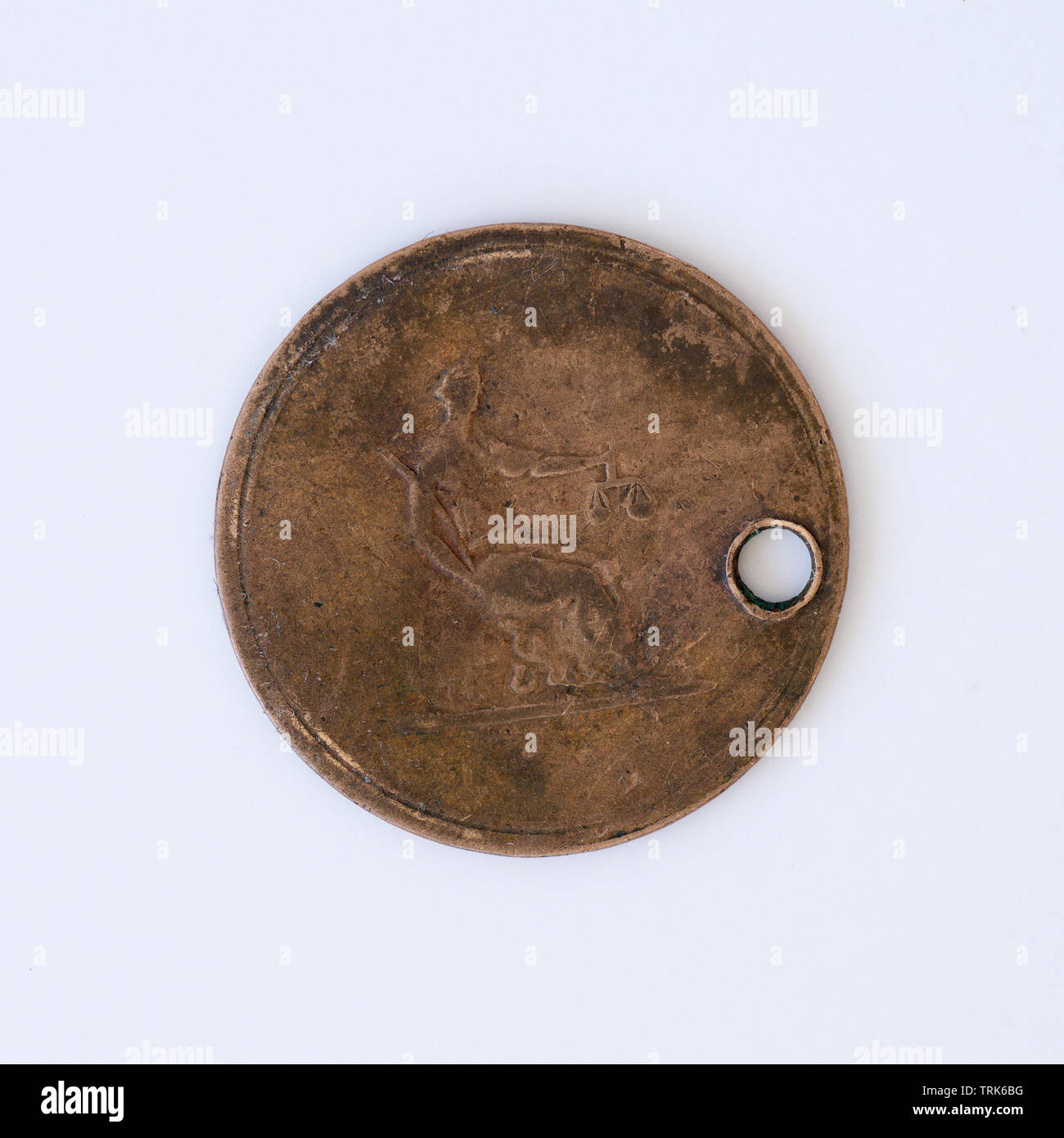 British Columbia Farthing Coin Stock Photo