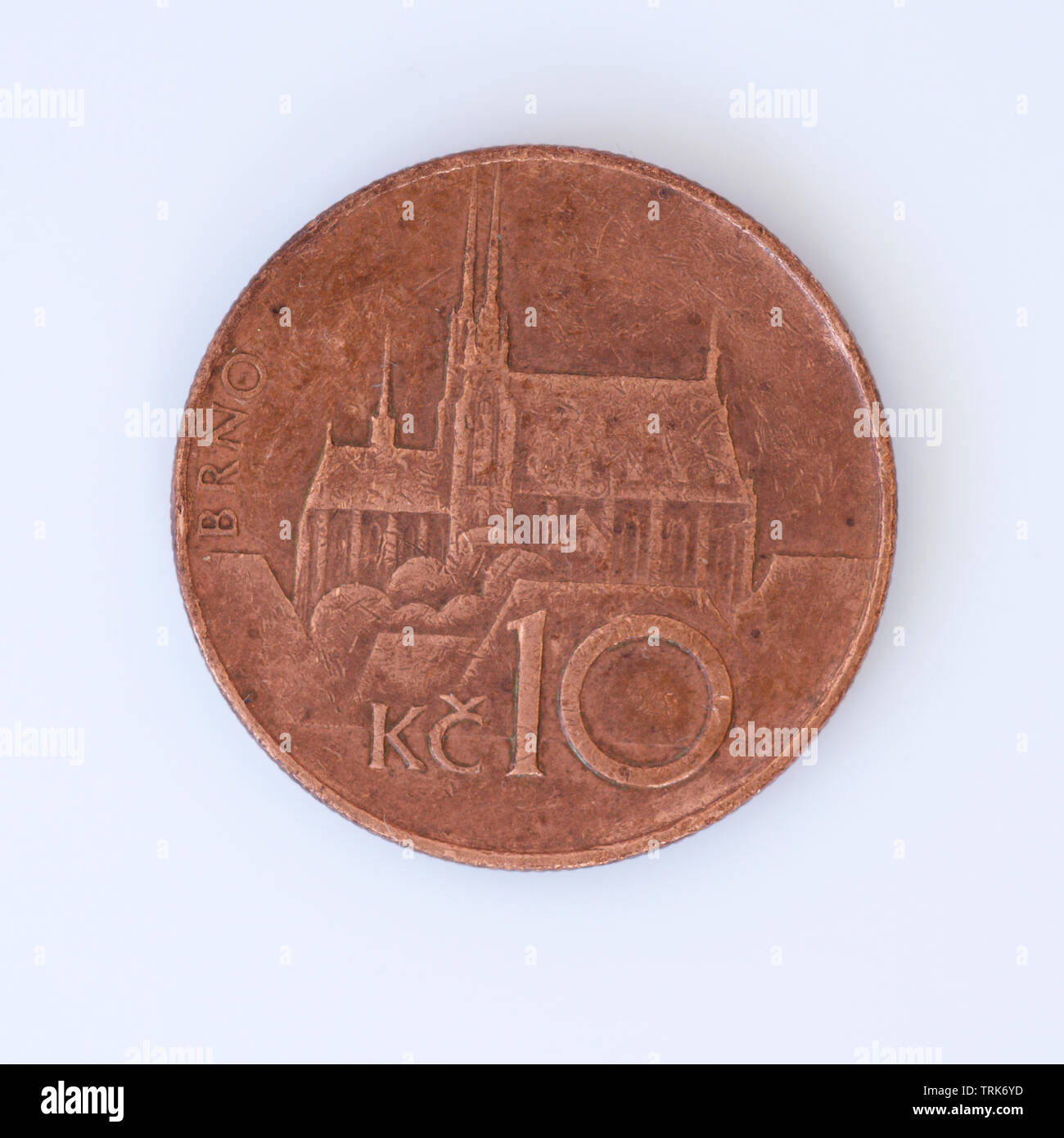 Czech Republic 10 Korun Coin - 1993 Stock Photo - Alamy