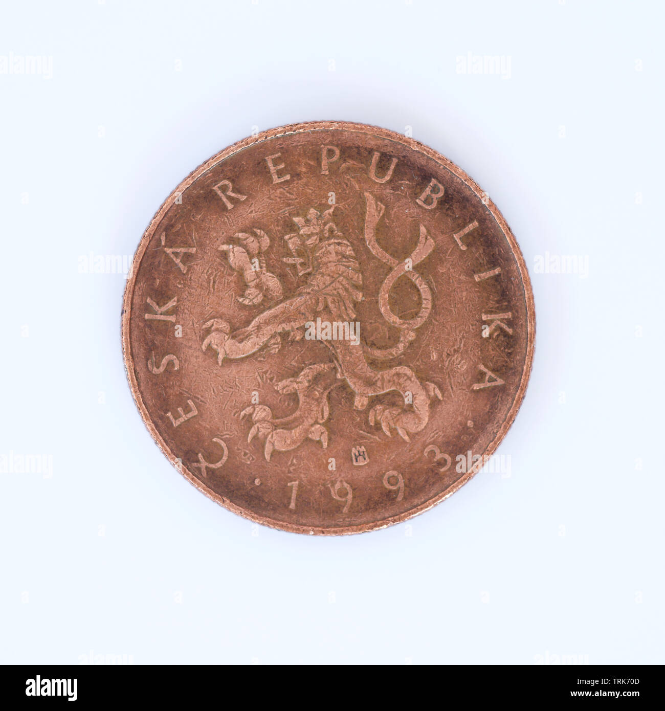 Czech Republic 10 Korun Coin - 1993 Stock Photo - Alamy