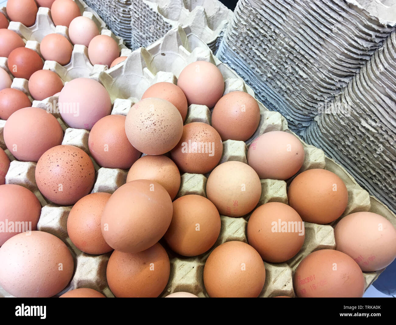 Bulk eggs, France Stock Photo Alamy
