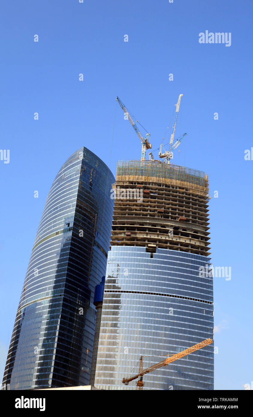 skyscraper develop on sky background Stock Photo - Alamy