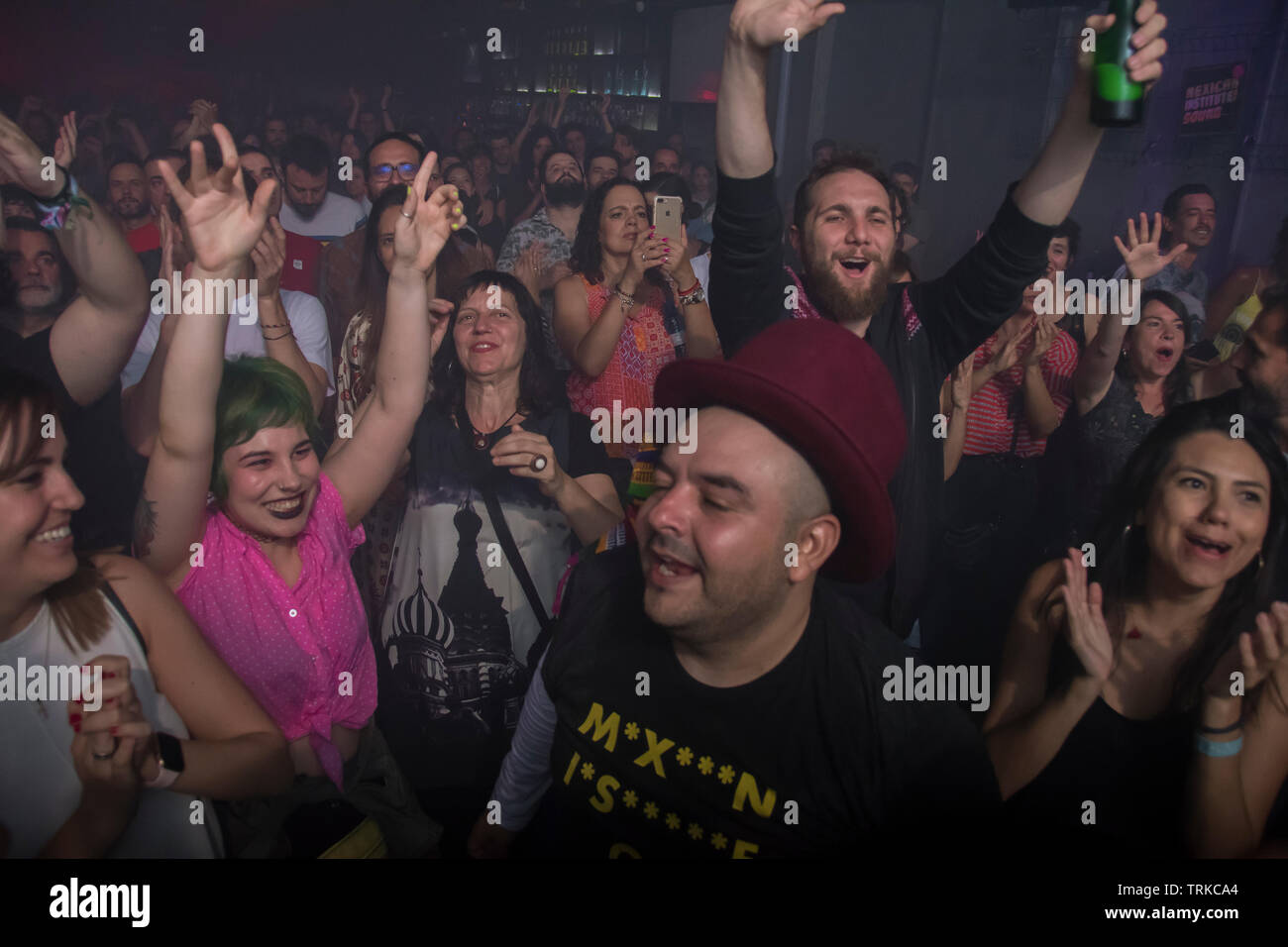 Mexican institute of Sound performance in sala caracol in Madrid, Spain Stock Photo