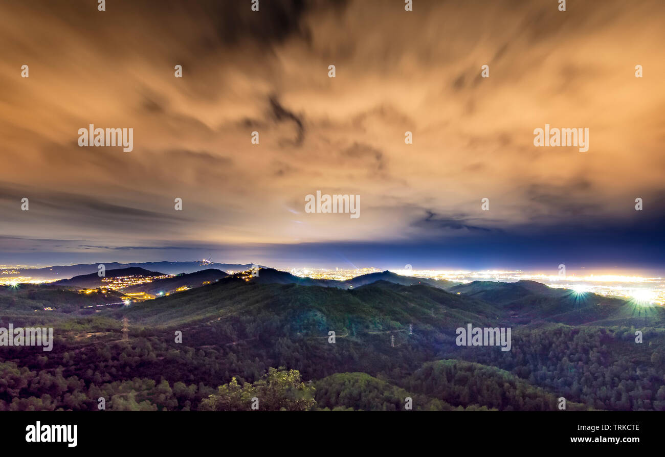 storm seen from the mountain Stock Photo