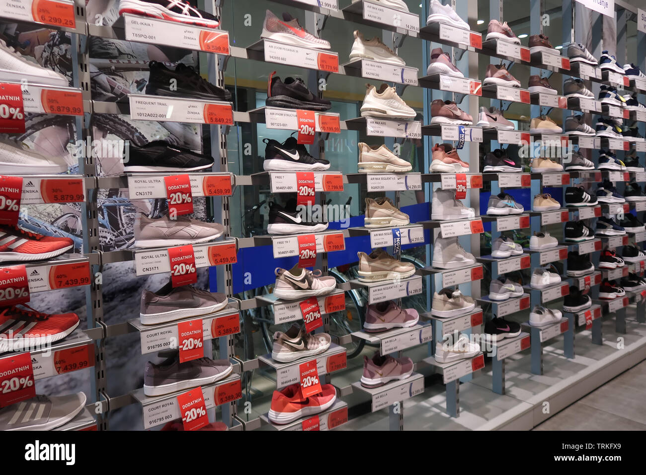 Sneakers in a shopping mall Stock Photo - Alamy