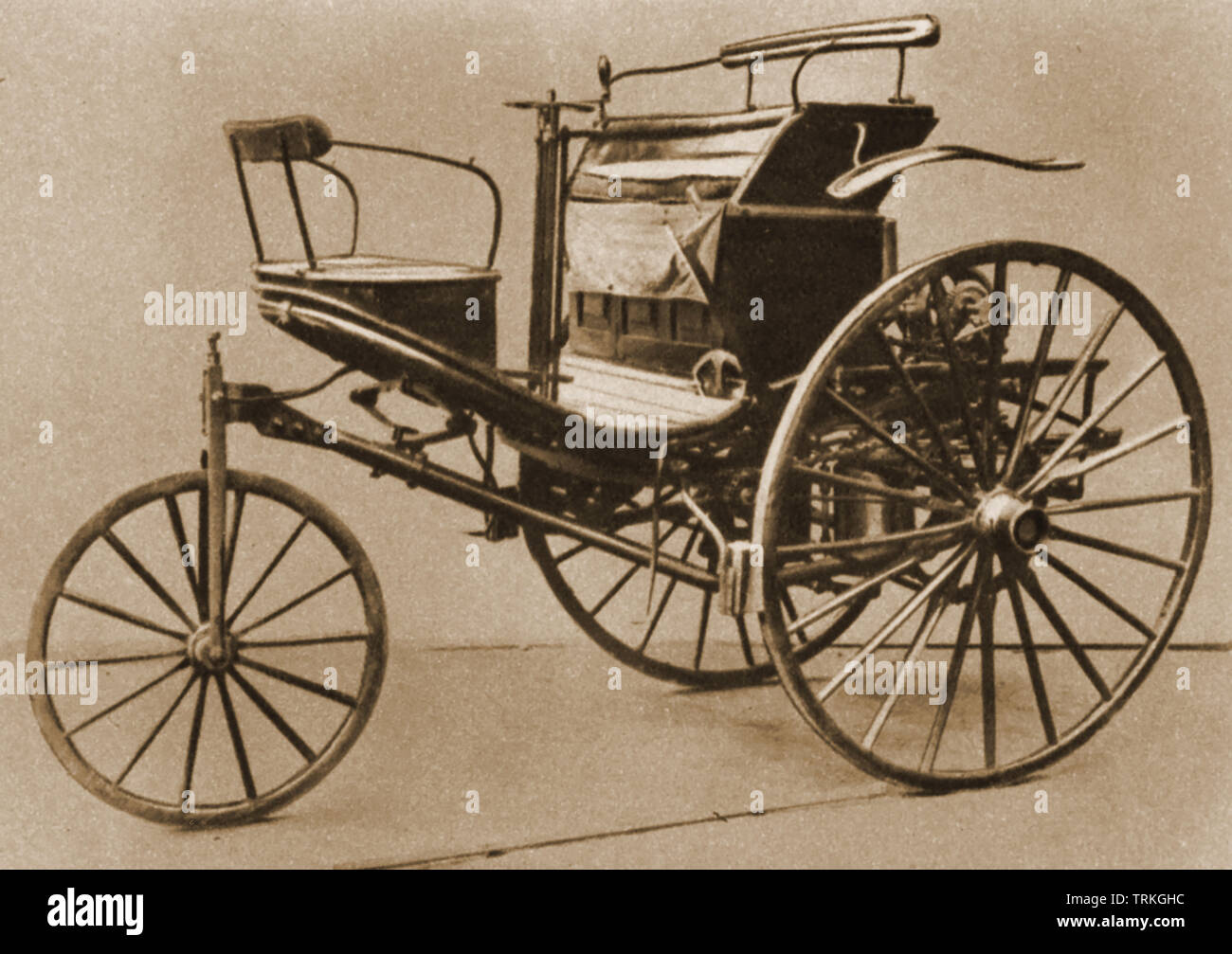 1770 First credible French horseless carriage (3 wheels - 2mp max) Stock Photo