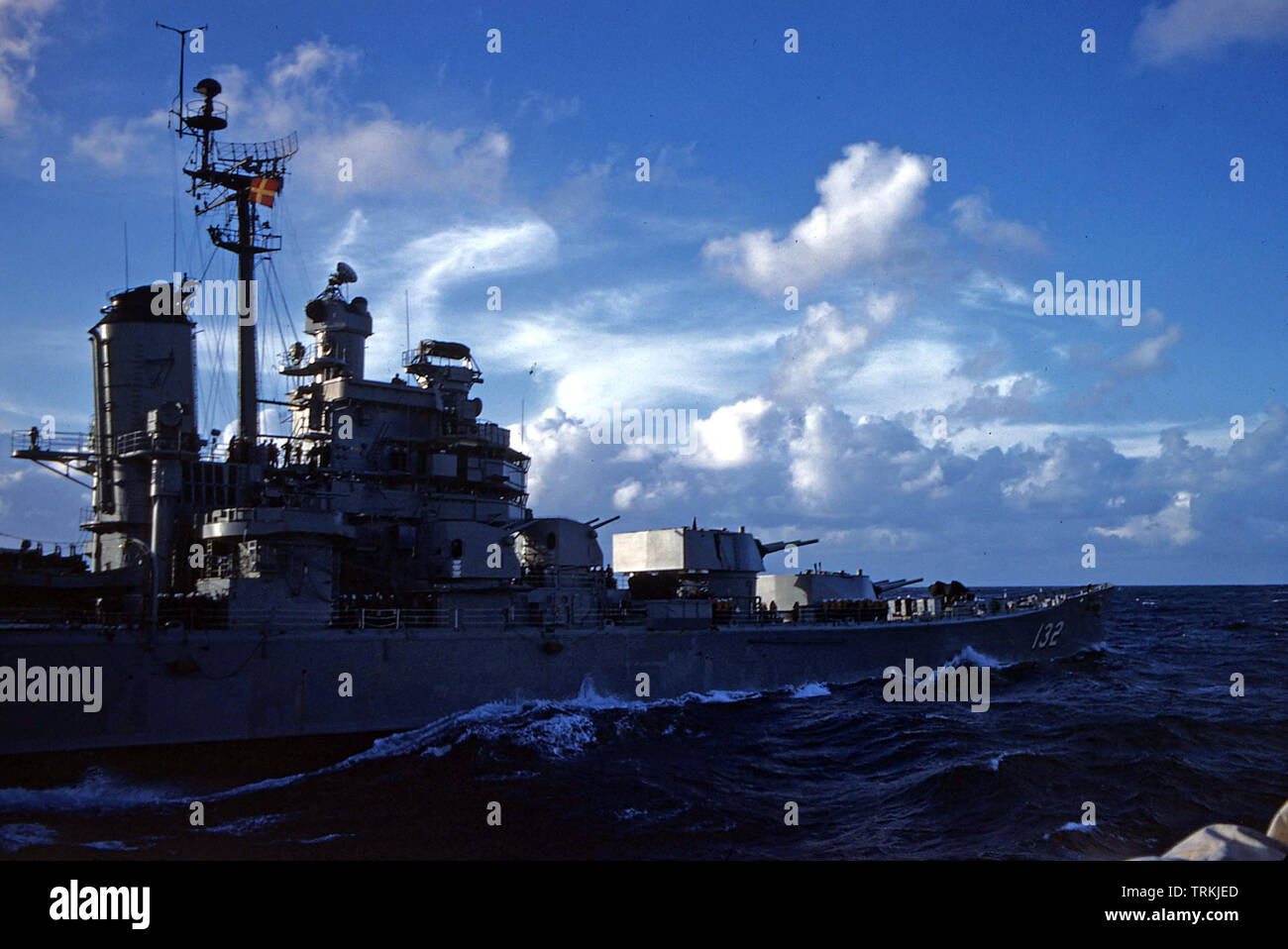 US NAVY / United States Navy Schwerer Kreuzer Baltimore-Klasse / Heavy Cruisers Baltimore-Class - USS Macon CA-132 Stock Photo
