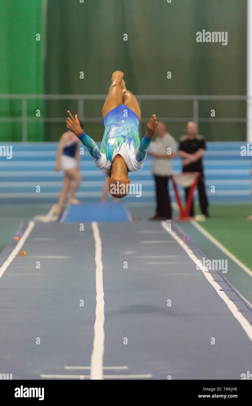Sheffield, England, UK. 1 June 2019. Skye-Rose Hamilton of Sandwell Flyers in action during Spring Series 2 at the English Institute of Sport, Sheffield, UK. Stock Photo