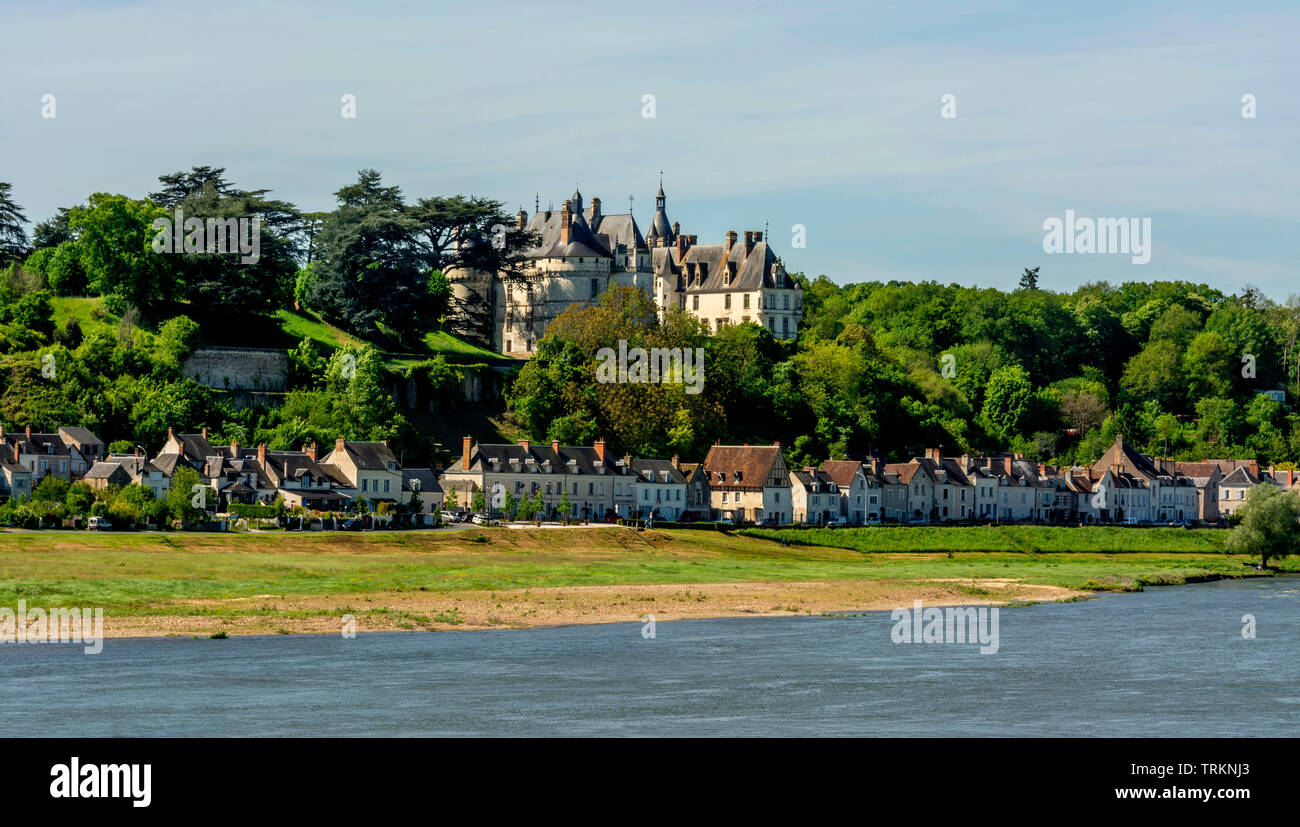 Castle of Chaumont sur Loire , Loir et Cher, Centre Val de Loire, France Stock Photo