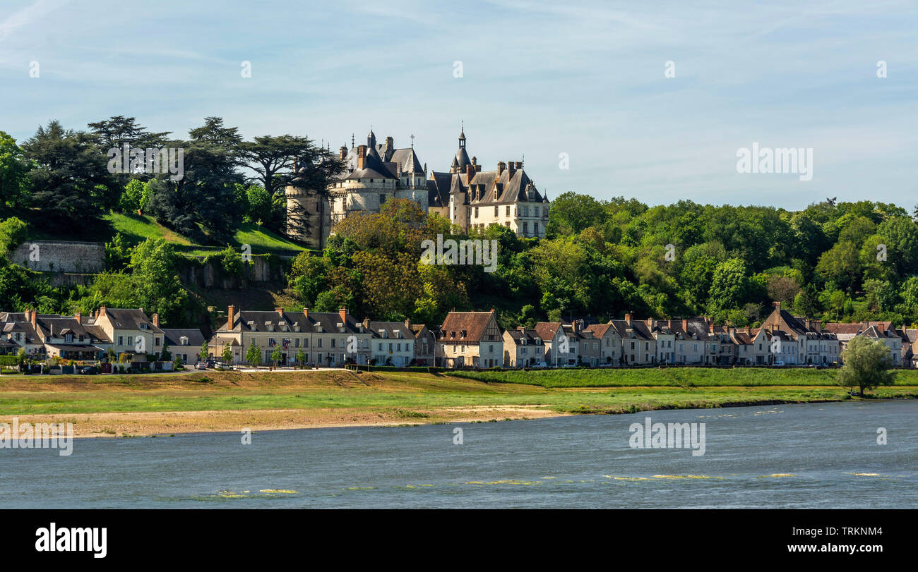 Castle of Chaumont sur Loire , Loir et Cher, Centre Val de Loire, France Stock Photo