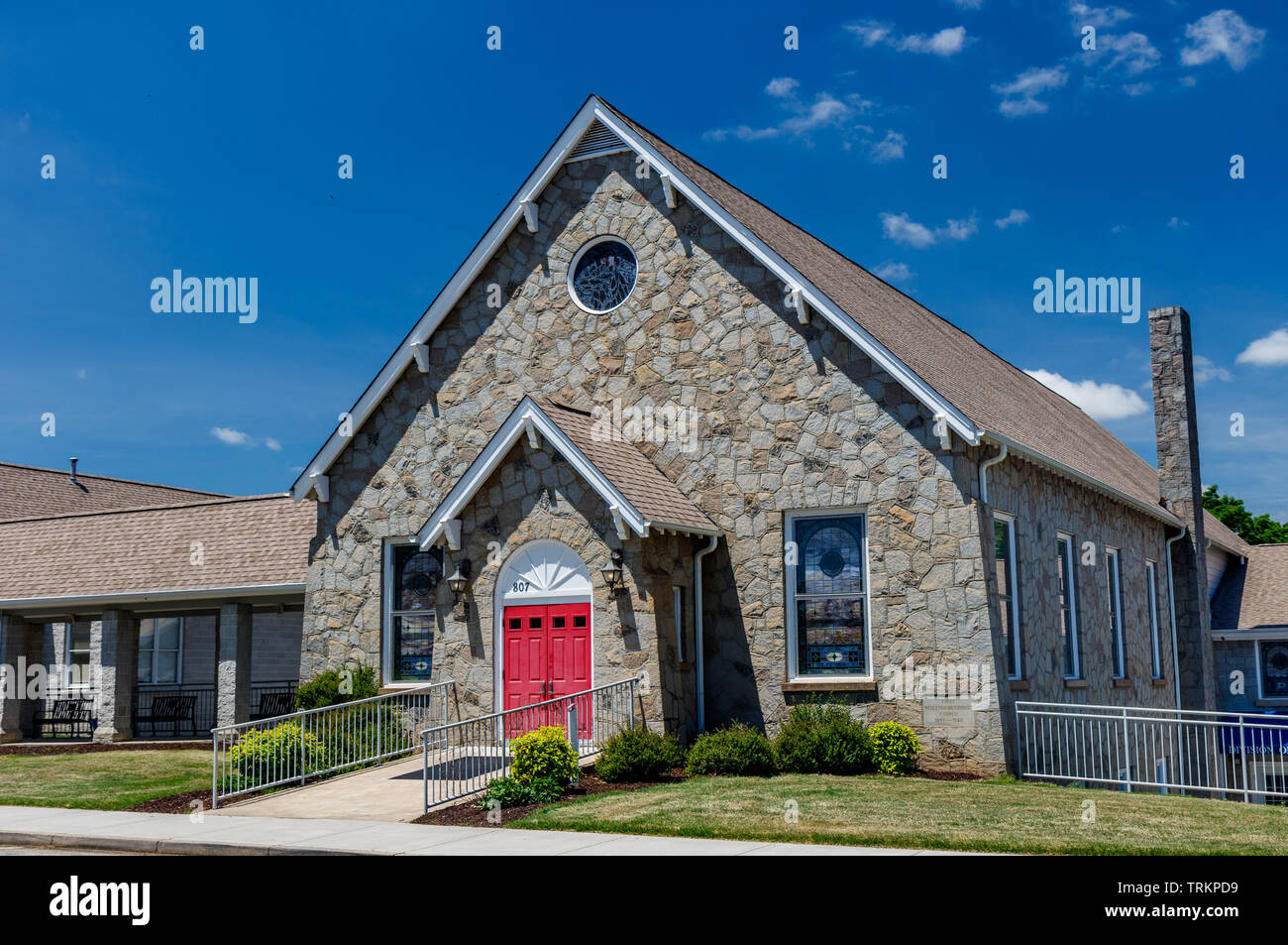 CENTRAL, SC, USA - MAY 2: Nicholson-Mitchell Christian Ministry Center on May 2, 2019 at Southern Wesleyan University in Central, South Carolina. Stock Photo