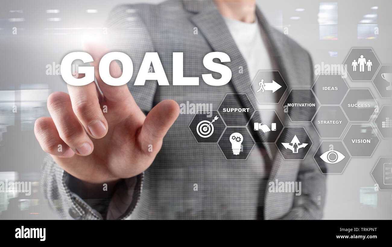 Target Goals Expectations Achievement Graphic Concept. Business ...