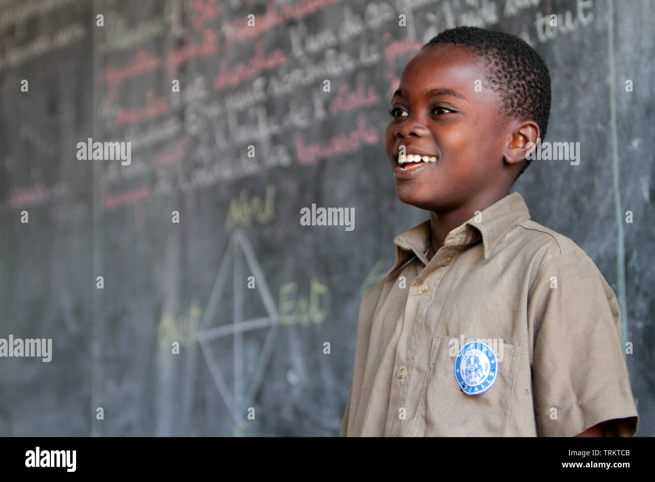 Ecolier En Salle De Classe Adjalle Lome Togo Afrique De L Ouest Stock Photo Alamy