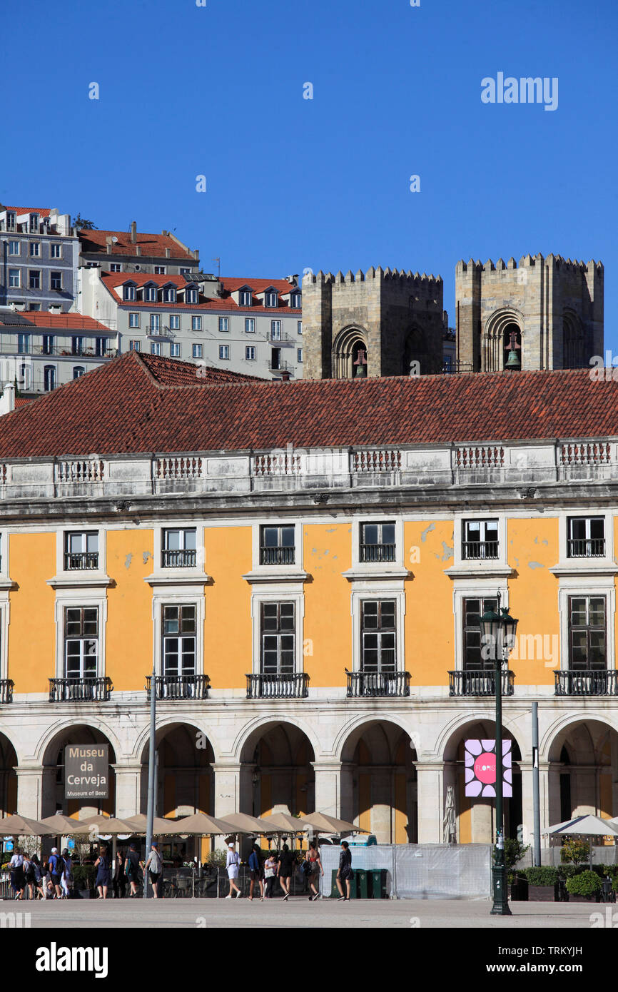 Portugal, Lisbon, Baixa, Praca do Comercio, Terreiro do Paco, Stock Photo