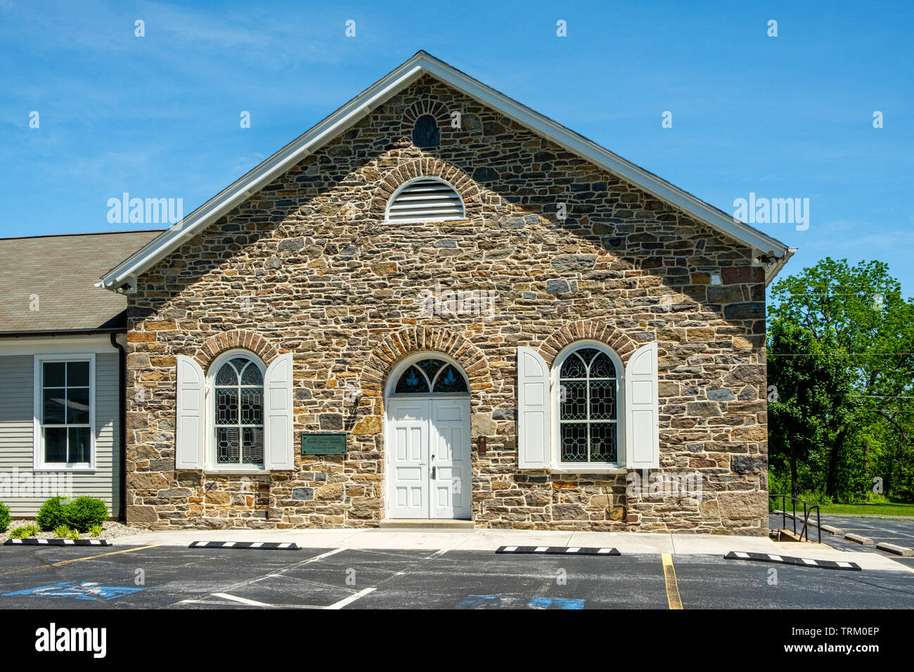 Lower Marsh Creek Presbyterian Church, 1865 Knoxlyn Road, Highland Township, Pennsylvania Stock Photo
