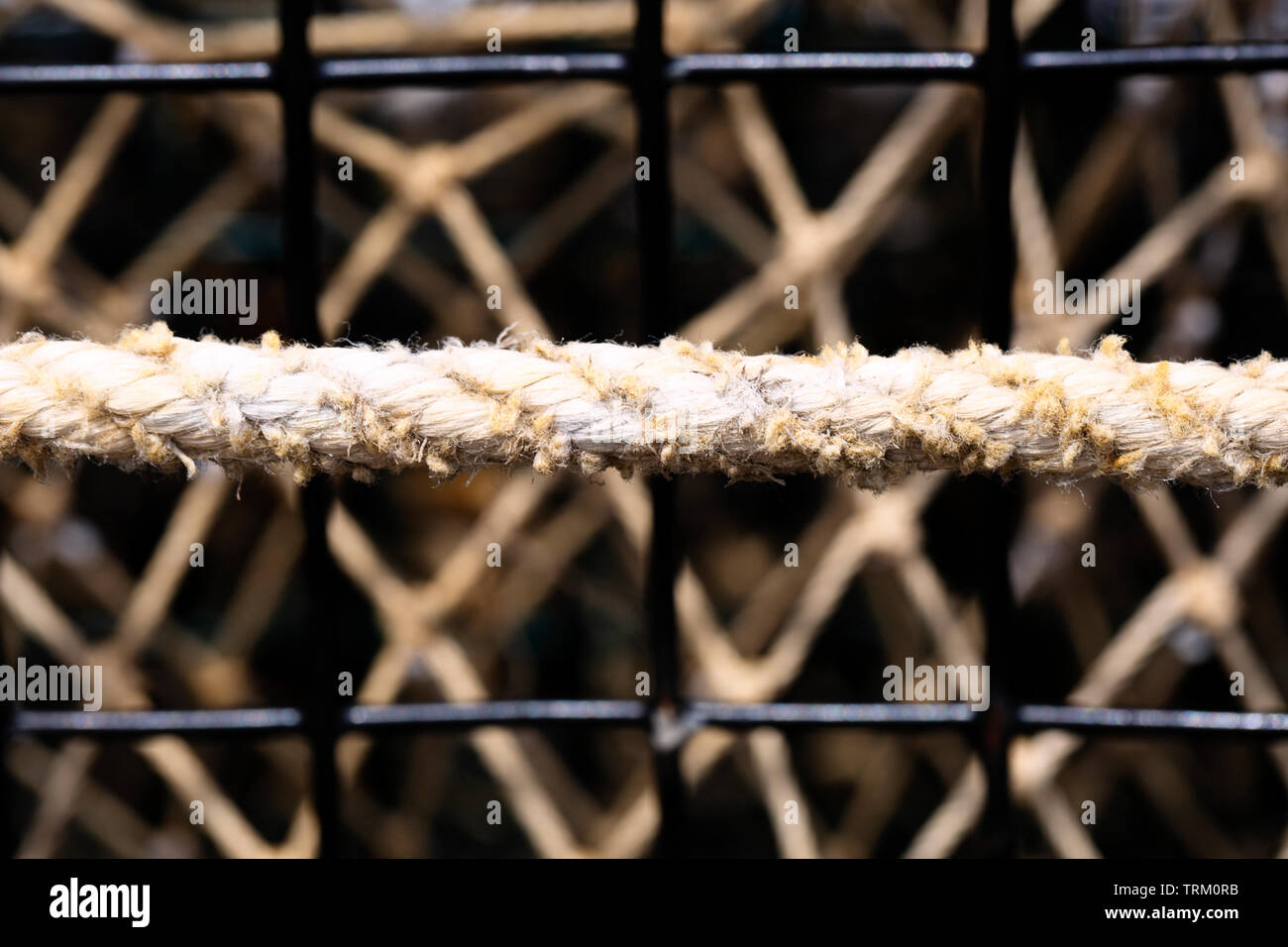 Closeup of lobster pots on Cape Cod in Wellfleet MA Stock Photo Alamy