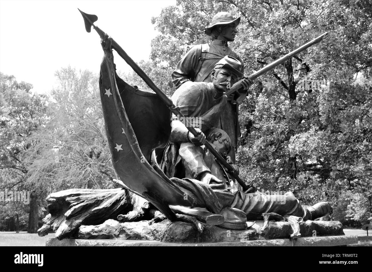 The Tennessee Monument at the Shiloh National Military Park. Stock Photo