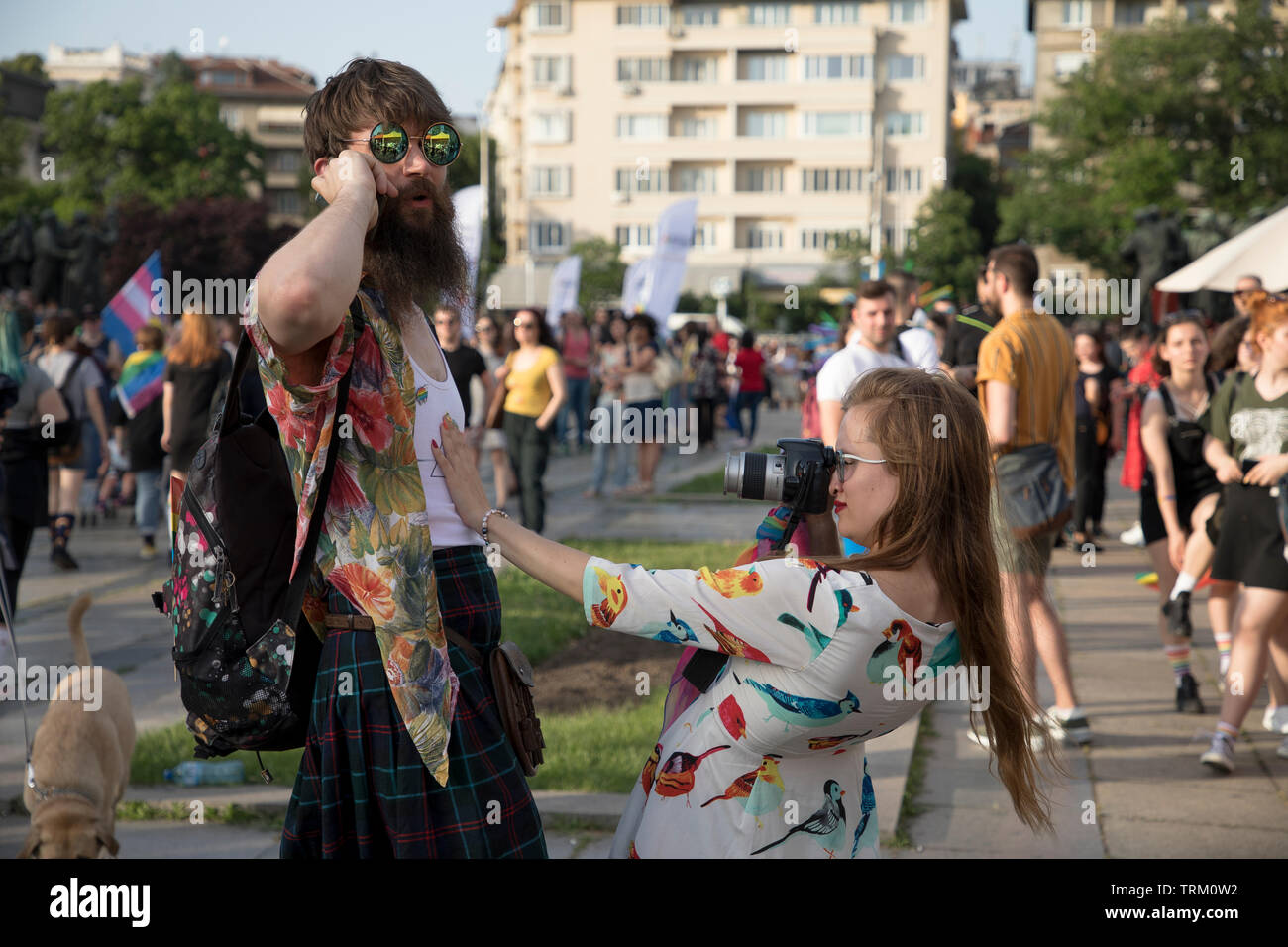 Sofia, Bulgaria - June 08, 2019: Sofia Pride is the biggest annual event dedicated to the equality and human rights of all citizens and the biggest Stock Photo