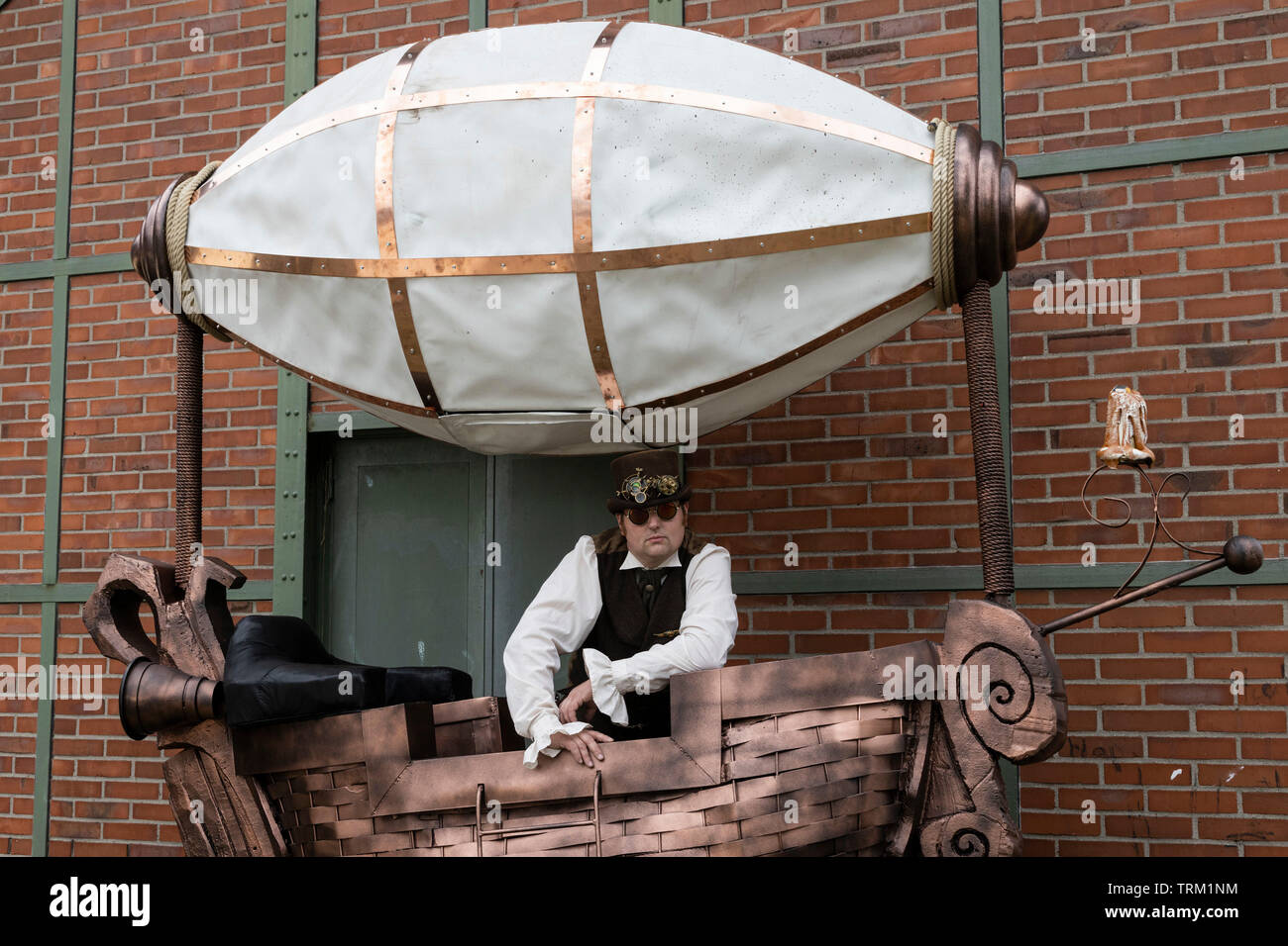 Dortmund, Germany. 8 June 2019. Zeche Zollern, a former colliery, hosts the steampunk and fun fair festival Once Upon a Time with runs until 10 June 2019. Stock Photo