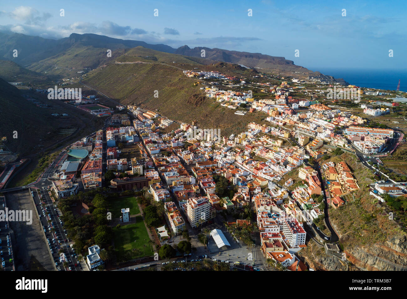 Europe, Spain, Canary Islands, La Gomera, Unesco Biosphere site, San Sebastian de la Gomera town Stock Photo