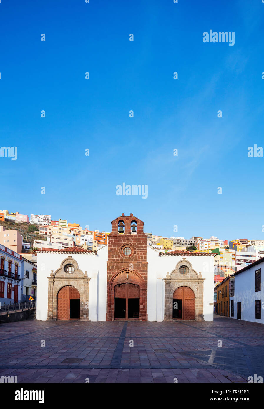 Europe, Spain, Canary Islands, La Gomera, Unesco Biosphere site, San Sebastian de la Gomera town, Iglesia de la Asuncion (church of the ascension) Stock Photo