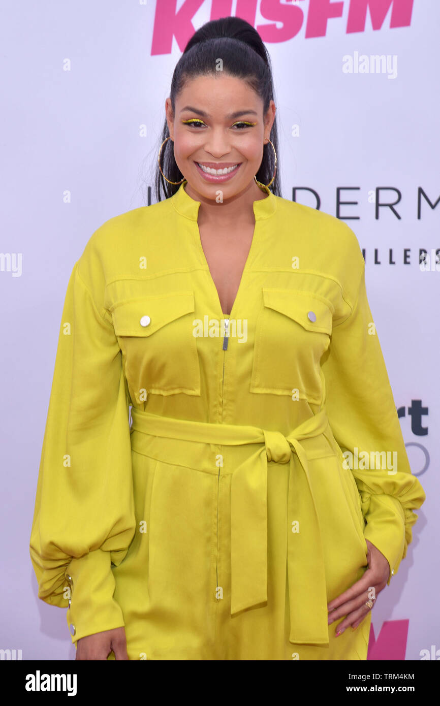 CARSON, CALIFORNIA - JUNE 01: Jordin Sparks arrives for the 2019 iHeartRadio Wango Tango presented by The JUVÉDERM® Collection of Dermal Fillers at Di Stock Photo