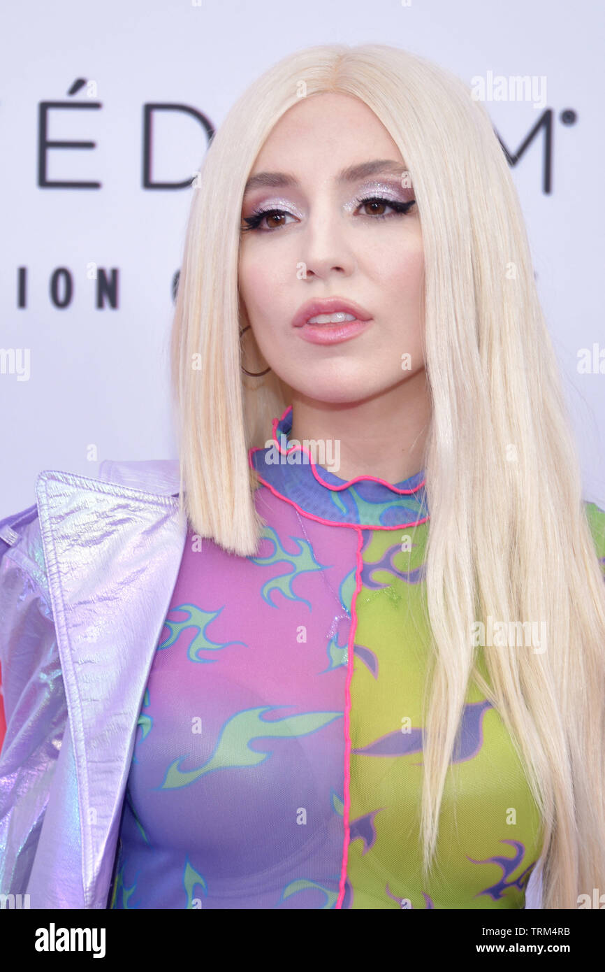 CARSON, CALIFORNIA - JUNE 01: Ava Max attends the 2019 iHeartRadio Wango Tango presented by The JUVÉDERM® Collection of Dermal Fillers at Dignity Heal Stock Photo