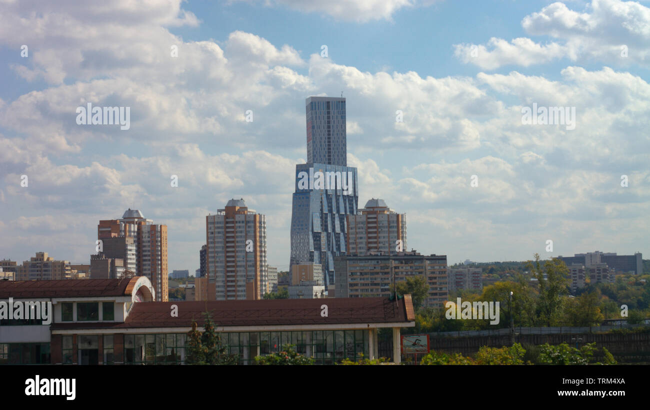 building on sky background Stock Photo - Alamy