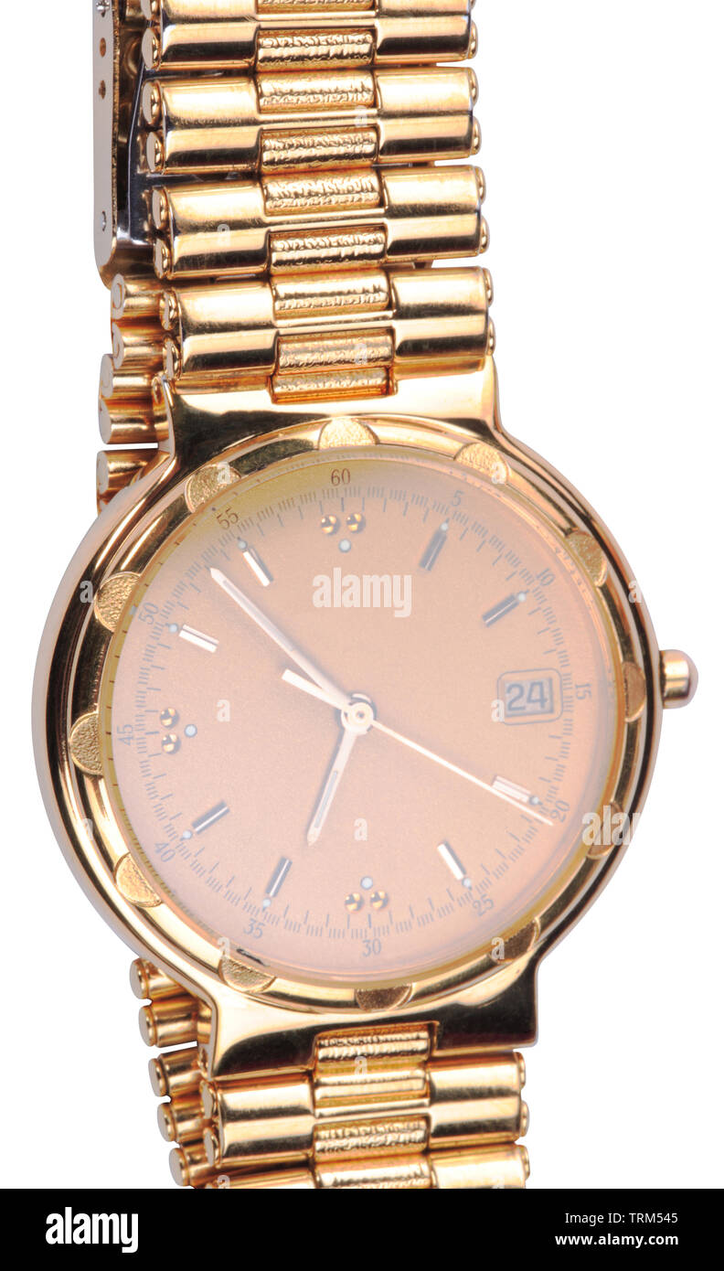 gold plated watches isolated Stock Photo Alamy