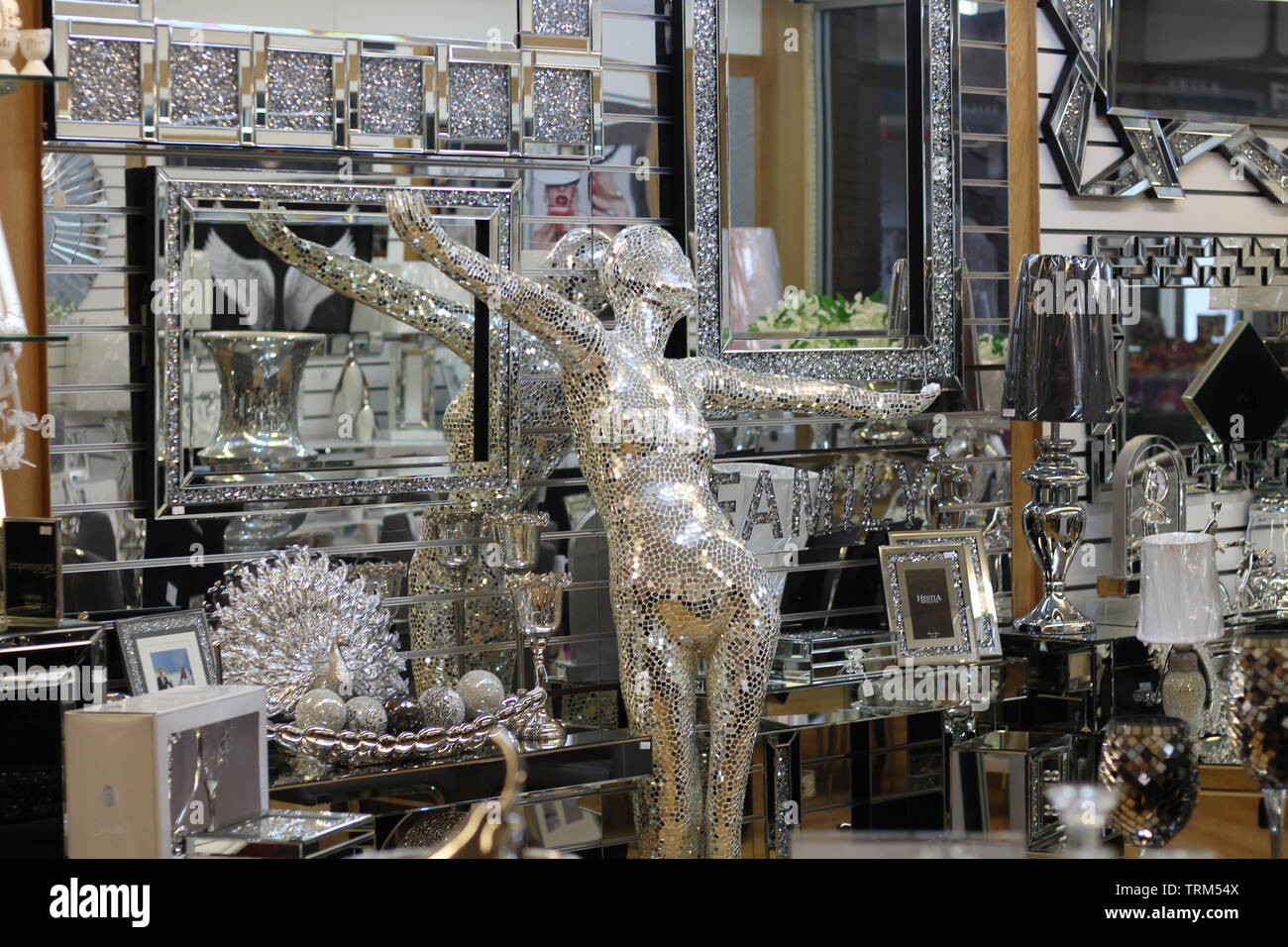 Business & Commerce A Fabulous silver mirrored mannequin stylishly