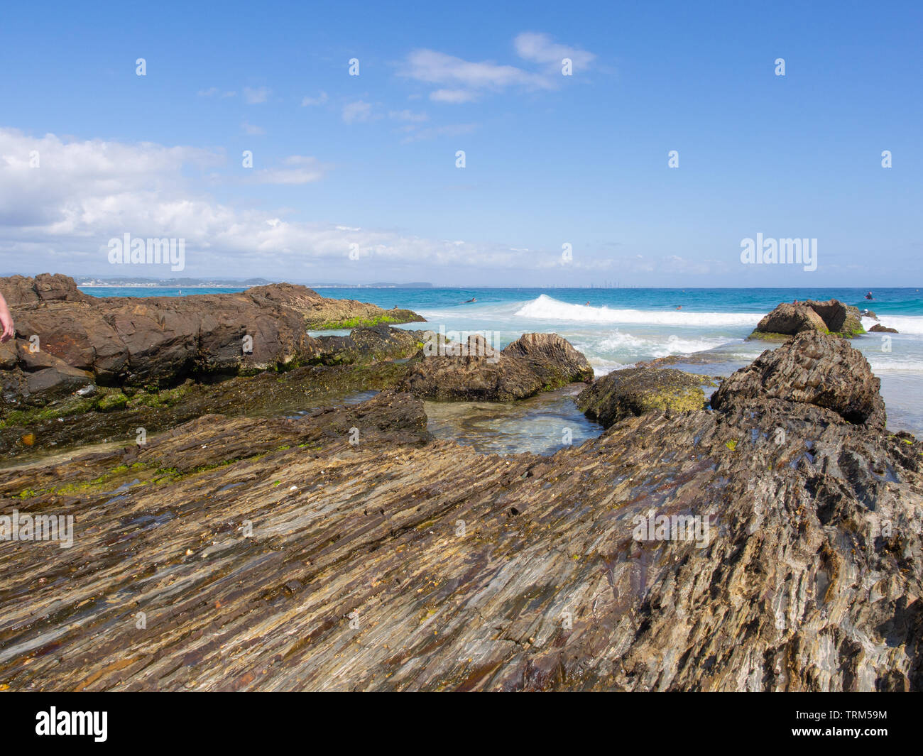 Snapper Rocks At Tweed Heads On The Gold Coast Stock Photo