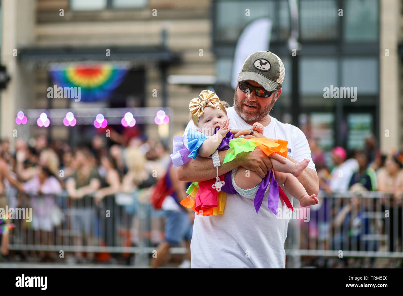 Washington, DC, USA. 8th June 2019. The Capital Pride Parade takes place every year on a Saturday in June between Dupont Circle and Logan Circle. Stock Photo
