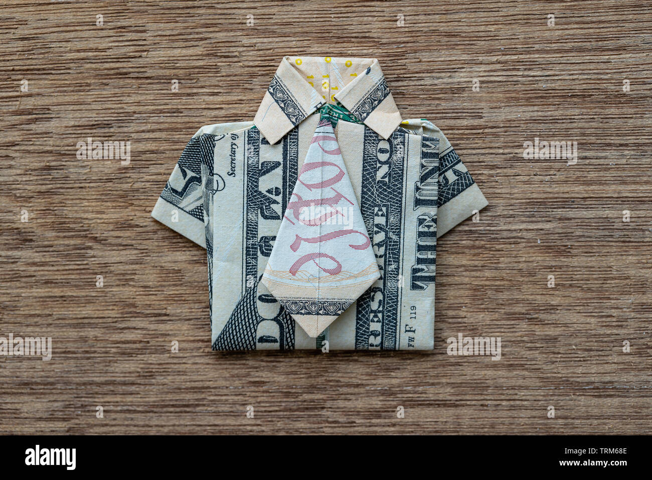 collared shirt dollar bill