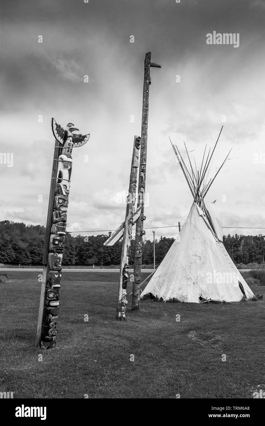 Vintage outpost tipi Stock Photo