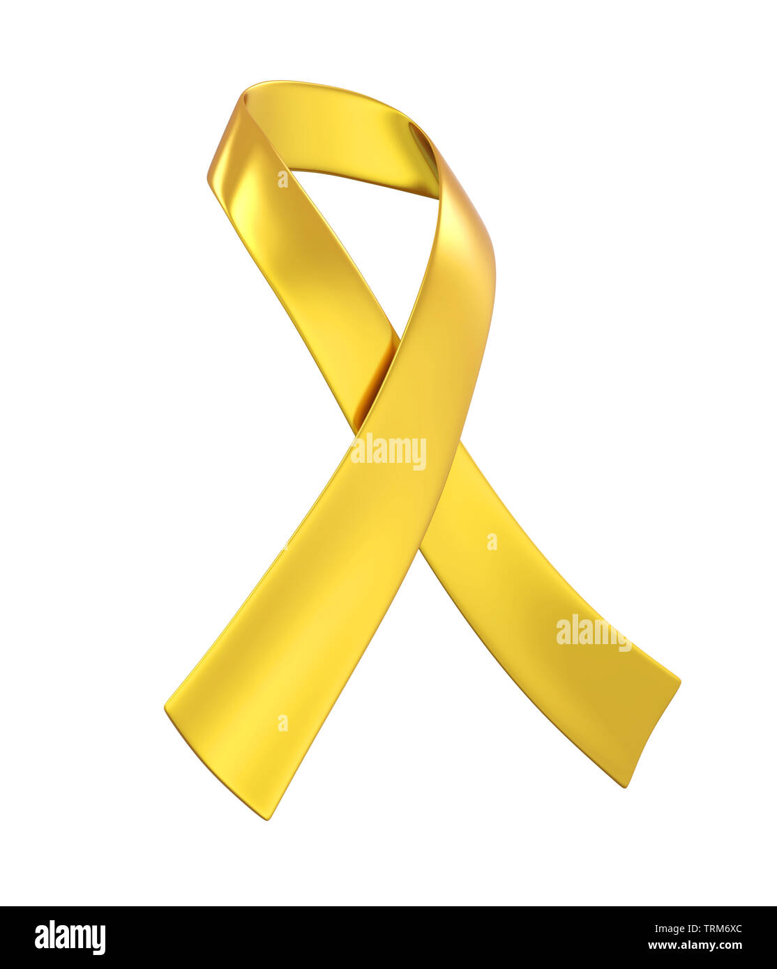 Childhood Cancer Awareness Ribbon Isolated Stock Photo