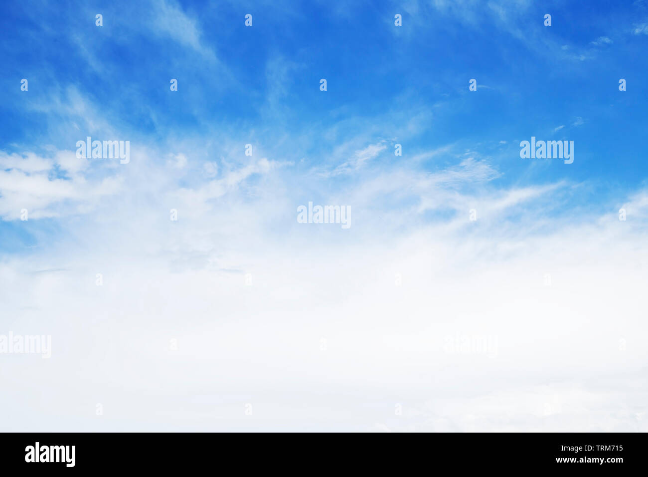 Blue sky with the white clouds Stock Photo
