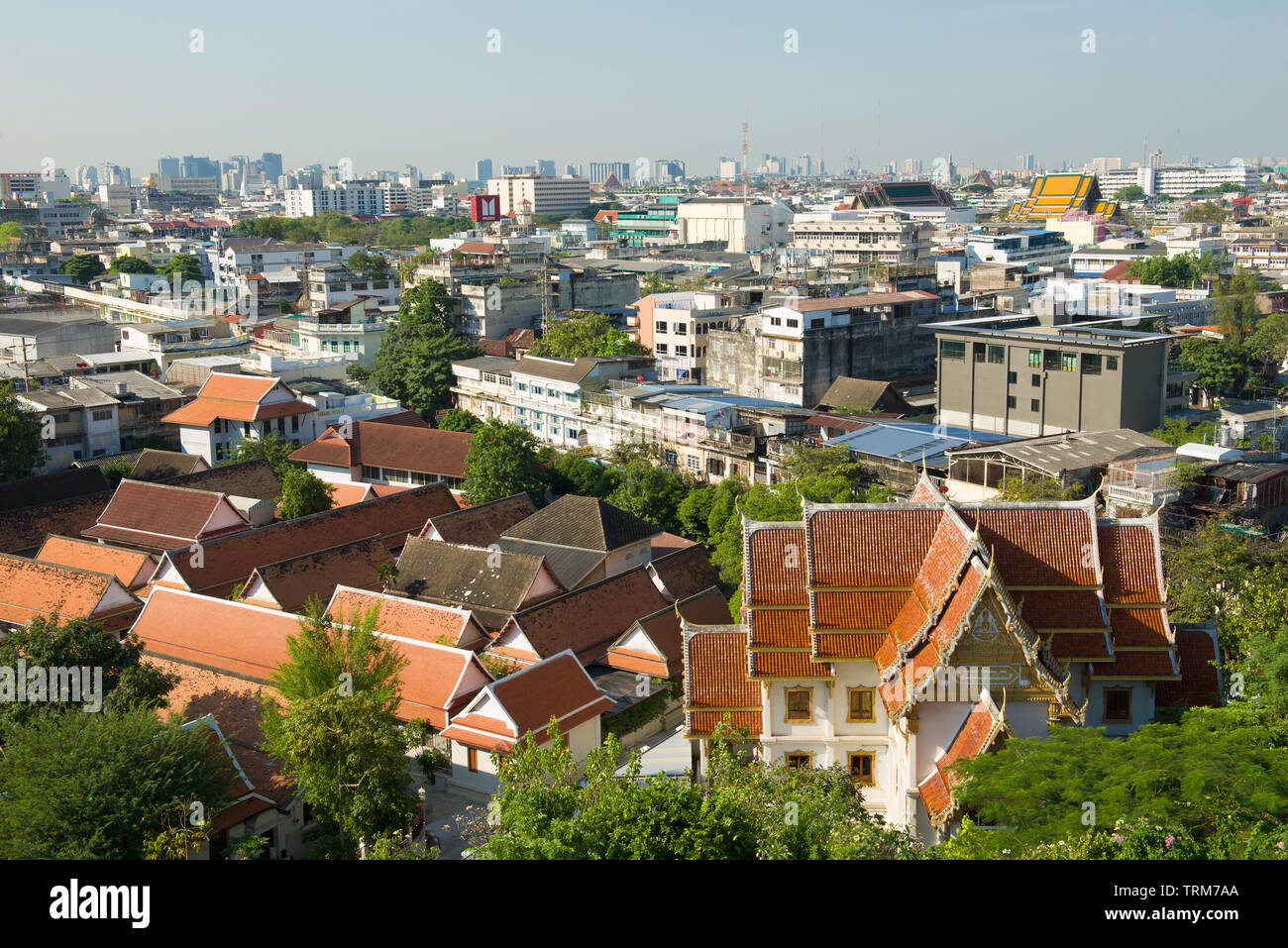 BANGKOK, THAILAND - DECEMBER 31, 2018: Cityscape. View from the top of the Golden Mountain Stock Photo